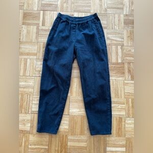 CP Shades Women’s Navy Corduroy Pull On Pants Dark Academia Preppy USA